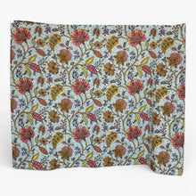 Load image into Gallery viewer, Sarong / pareo - Cotton Beachwear wrap skirt / baby carrier wrap - Blue Flowers
