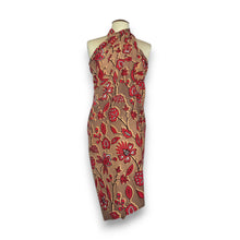 Load image into Gallery viewer, Sarong / pareo - Cotton Beachwear wrap skirt / baby carrier wrap - Red leaftrails
