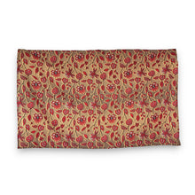 Load image into Gallery viewer, Sarong / pareo - Cotton Beachwear wrap skirt / baby carrier wrap - Red leaftrails
