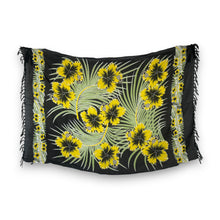 Charger l&#39;image dans la galerie, Sarong / pareo - Jupe portefeuille de plage - Fleur noire / jaune
