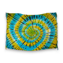Charger l&#39;image dans la galerie, Sarong / pareo - Jupe portefeuille de plage - Tie dye jaune / Turquoise
