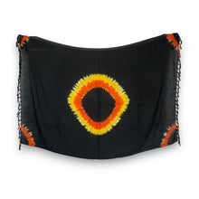 Charger l&#39;image dans la galerie, Sarong / pareo - Jupe portefeuille de plage - Tie dye Noir
