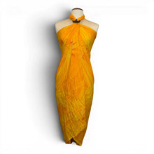 Charger l'image dans la galerie, Sarong / pareo - Beachwear wrap skirt - Yellow Orange Sunset Tie Dye
