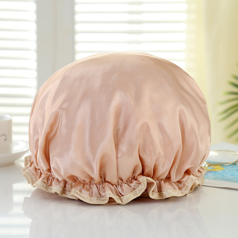 GROTE douchekap voor vol haar / krullen - Khaki