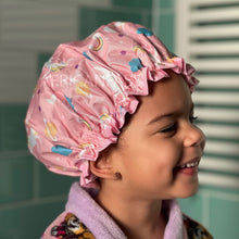 Load image into Gallery viewer, Kids shower cap / Shower cap for children / Unicorn Pink
