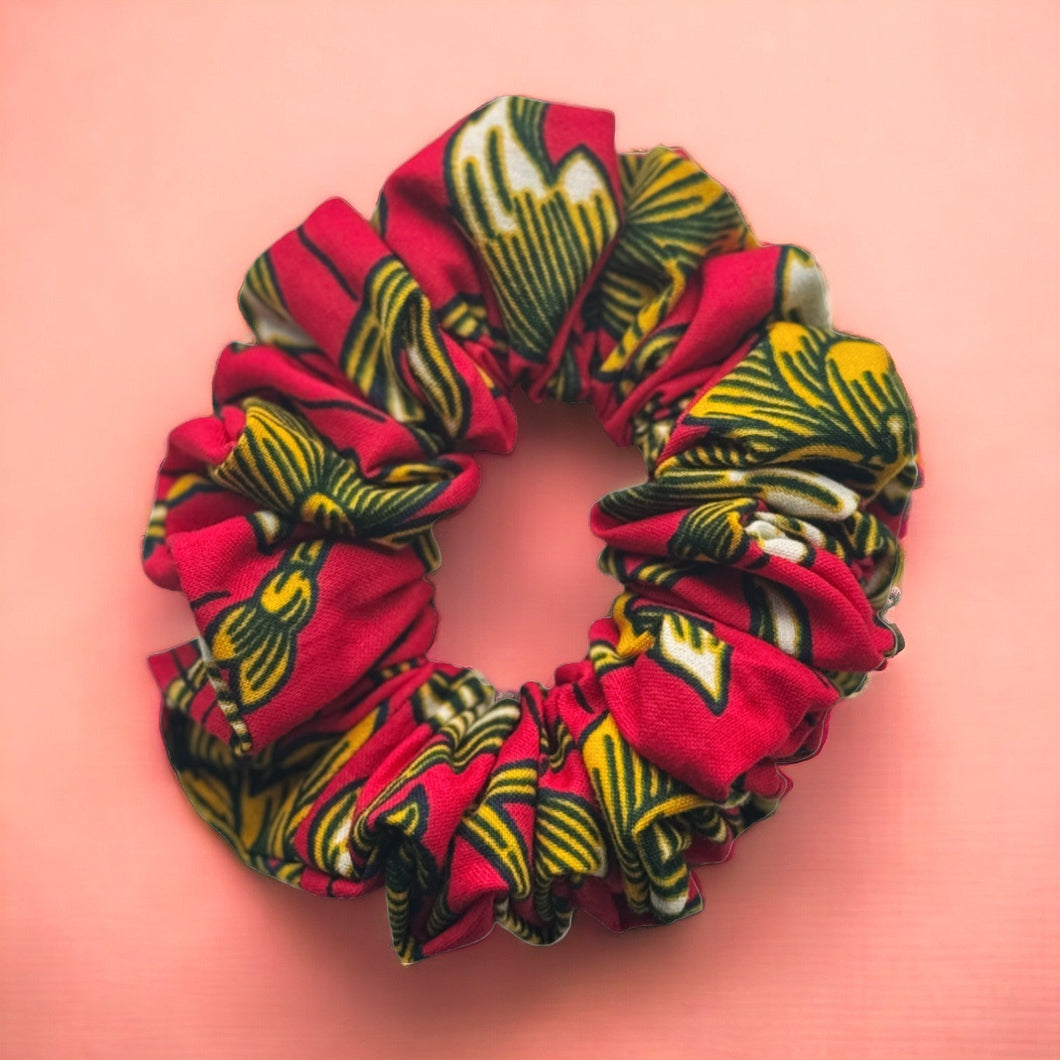 Chouchou imprimé africain - Accessoires pour cheveux - Rouge