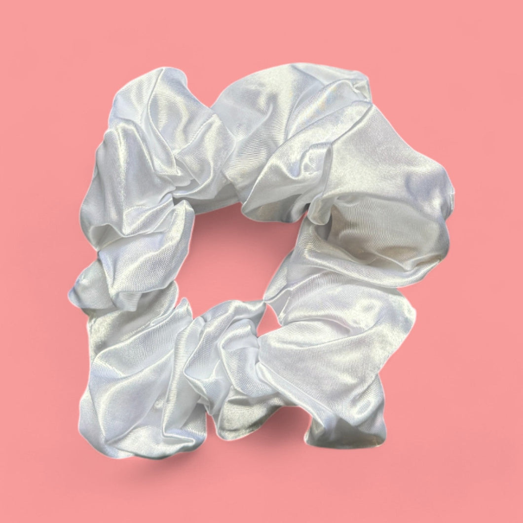 Deluxe Scrunchie Satin - Accessoires pour cheveux - Blanc