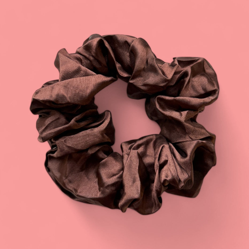 Deluxe Scrunchie Satin - Accessoires pour cheveux - Marron