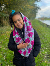Load image into Gallery viewer, African print Turtleneck Winter scarf for Kids Unisex - Multicolor Flowers
