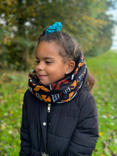 Load image into Gallery viewer, African print Turtleneck Winter scarf for Kids Unisex - Brown Bogolan

