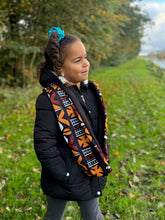 Load image into Gallery viewer, African print Turtleneck Winter scarf for Kids Unisex - Brown Bogolan
