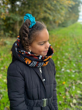 Load image into Gallery viewer, African print Turtleneck Winter scarf for Kids Unisex - Brown Bogolan
