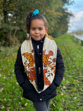 Load image into Gallery viewer, African print Turtleneck Winter scarf for Kids Unisex - Orange Garden
