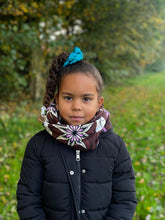 Load image into Gallery viewer, African print Turtleneck Winter scarf for Kids Unisex - Brown
