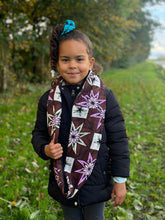 Load image into Gallery viewer, African print Turtleneck Winter scarf for Kids Unisex - Brown
