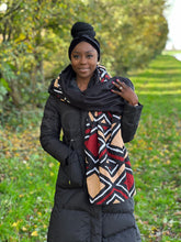 Charger l&#39;image dans la galerie, African print Winter scarf for Adults Unisex - Bogolan
