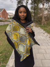 Afbeelding in Gallery-weergave laden, African print Winter scarf for Adults Unisex - Yellow Waves

