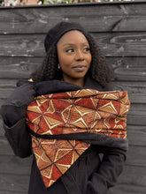 Charger l&#39;image dans la galerie, African print Winter scarf for Adults Unisex - Brown Prism
