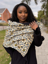 Charger l&#39;image dans la galerie, African print Winter scarf for Adults Unisex - Yellow Branches

