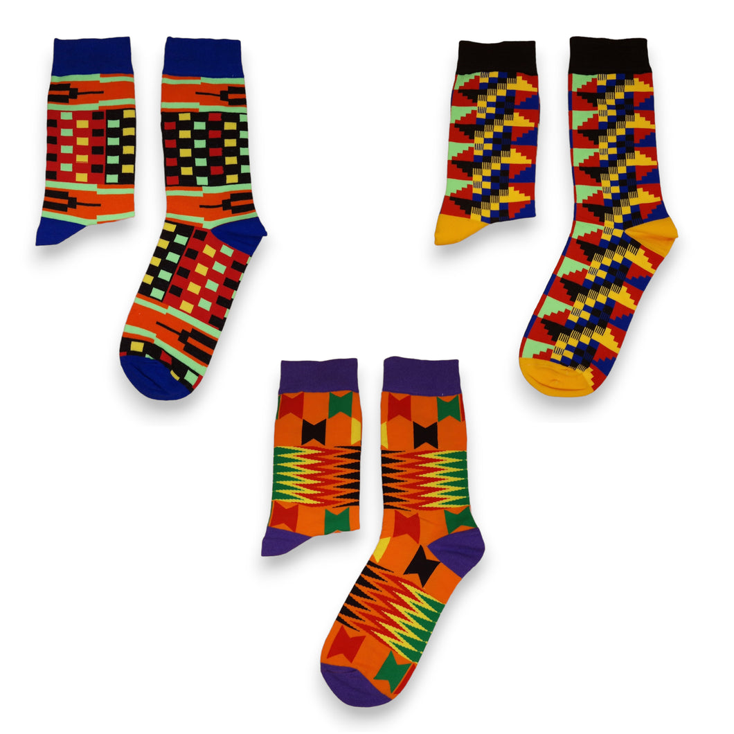 African socks / Afro socks / Set of 3 pairs - SALE