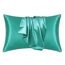 Load image into Gallery viewer, 5 PIECES - Satin pillow case Soft Green 60 x 70 cm standard pillow size - Silky satin pillowcase
