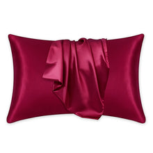 Load image into Gallery viewer, Satin pillow case Red 60 x 70 cm standard pillow size - Silky satin pillowcase
