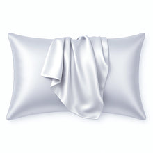 Lade das Bild in den Galerie-Viewer, Satin pillow case Silver grey 60 x 70 cm pillow size - Silky satin pillowcase / cushion cover

