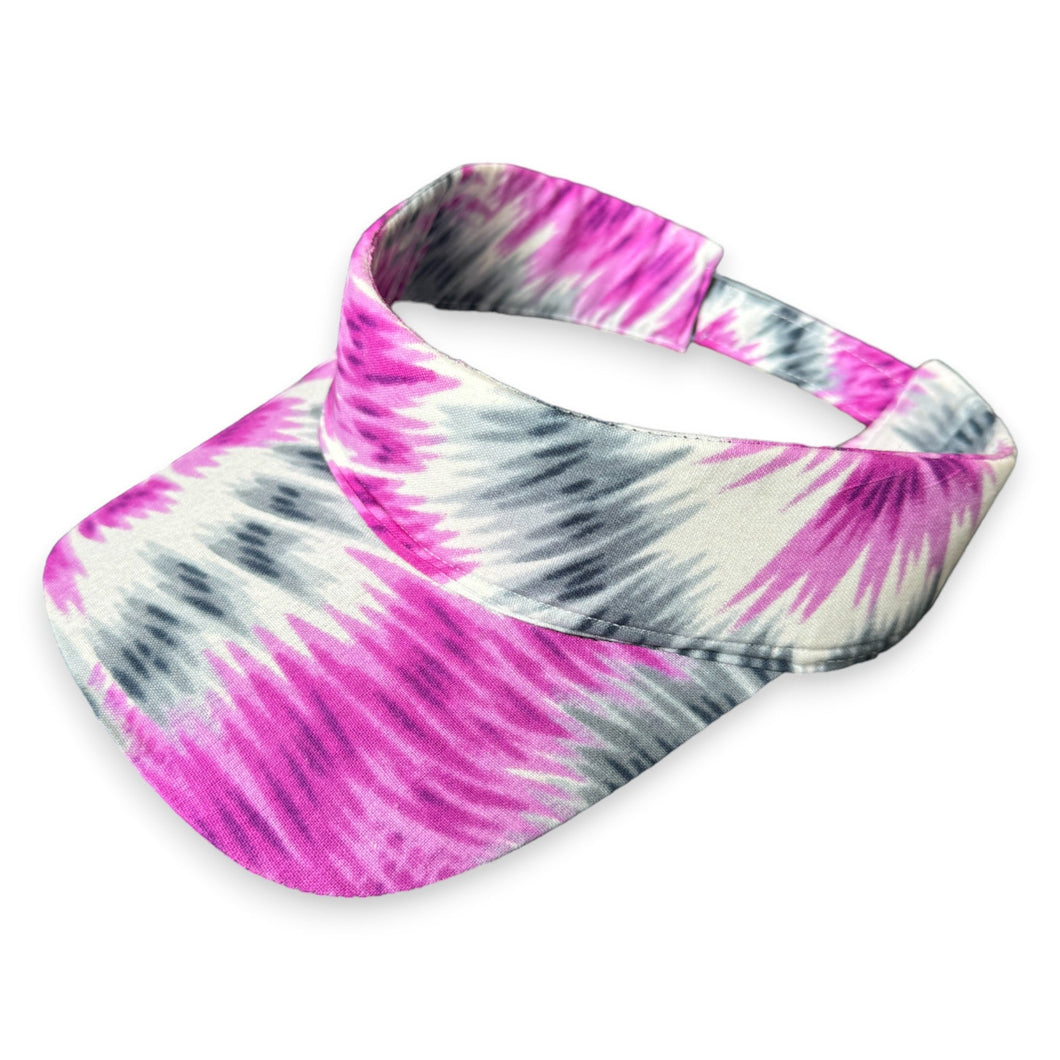 Zonnekleppet met Afrikaanse print - Paarse tie-dye