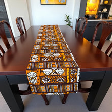 Charger l&#39;image dans la galerie, African print table runner - Table cloth - Brown Bogolan Patterns
