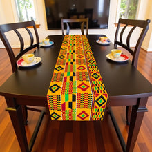Charger l&#39;image dans la galerie, African print table runner - Table cloth - Orange kente
