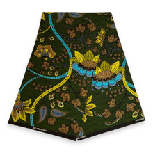 Charger l&#39;image dans la galerie, Casquette visière imprimé africain - Vert foncé motif botanique
