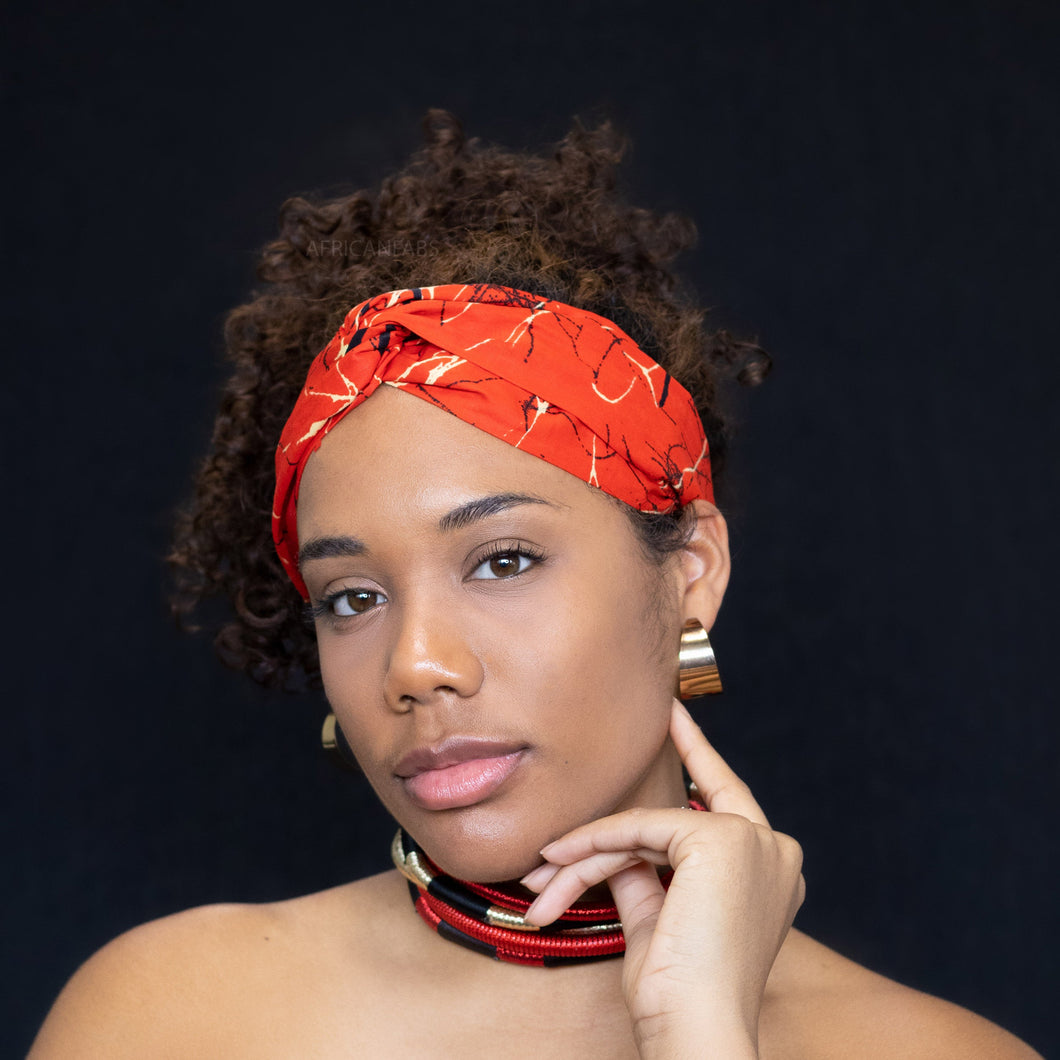 African print Headband - Adults - Hair Accessories - Red Kampala