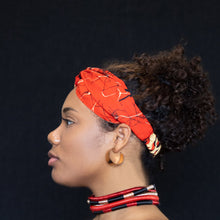 Load image into Gallery viewer, African print Headband - Adults - Hair Accessories - Red Kampala
