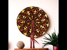 Load and play video in Gallery viewer, African Hand fan - Ankara print Hand fan - Akosua - Turquoise Green
