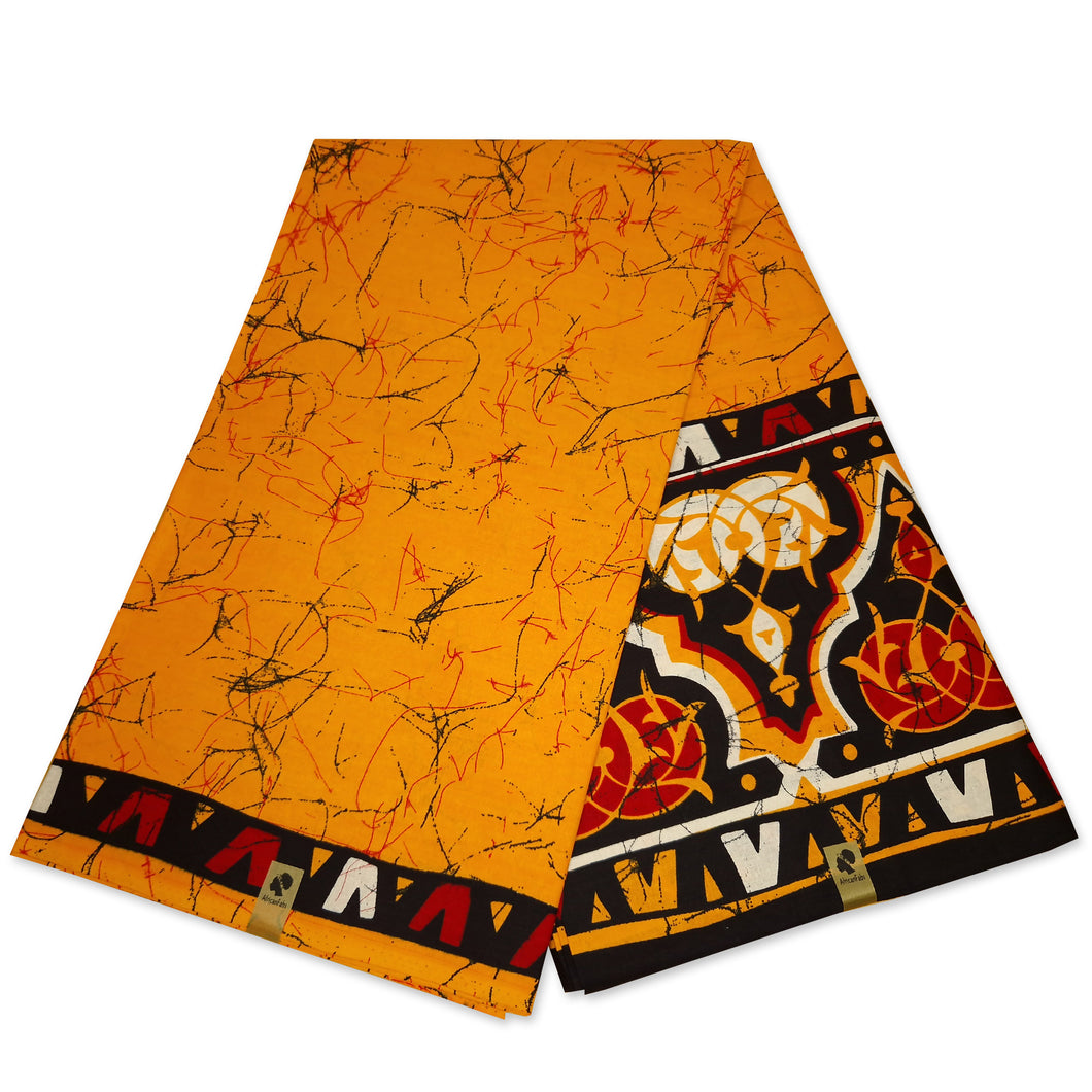 6 Yards - African print fabric - Yellow Kampala - 100% cotton