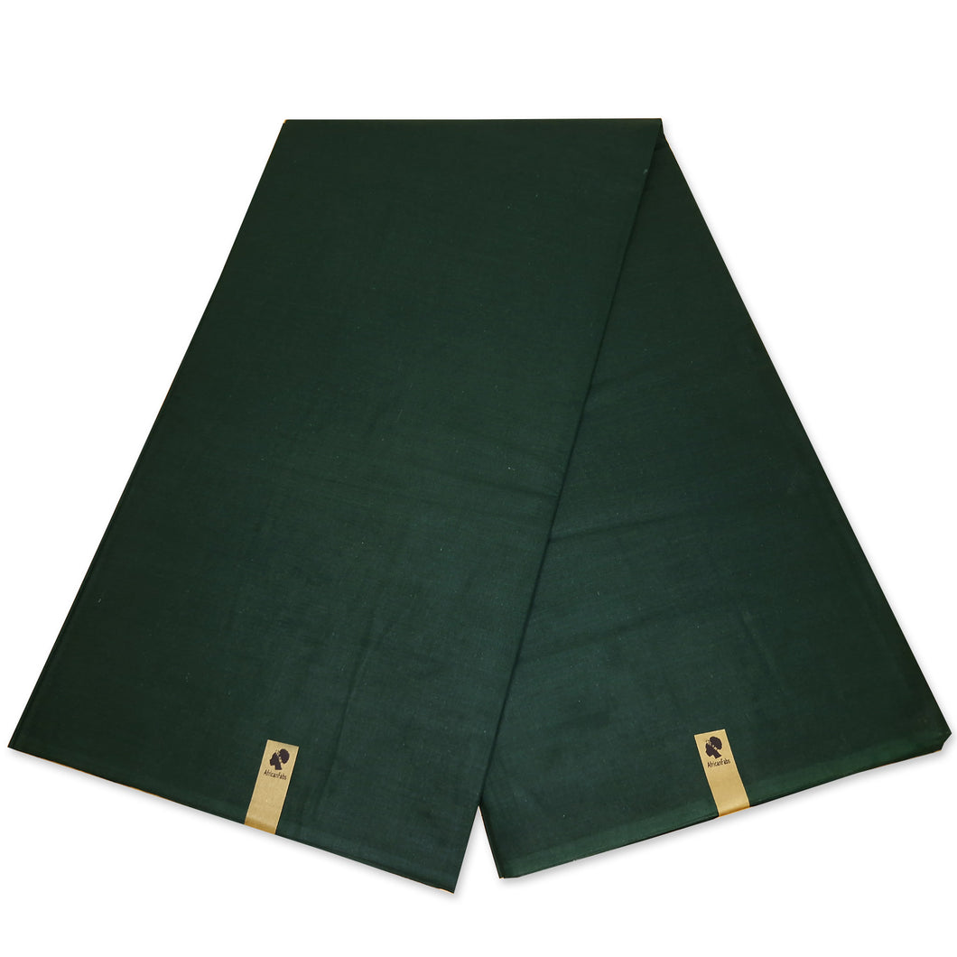 6 Yards - Dark Green Plain Fabric - Dark green solid color - 100% cotton