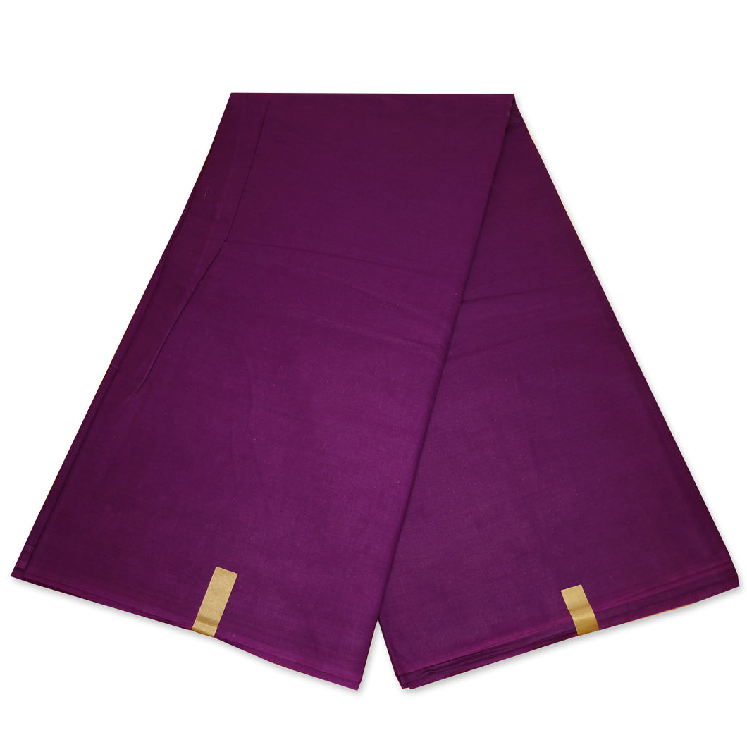 6 Yards - Tissu uni violet - Couleur unie violet - 100% coton