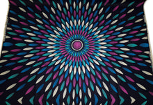 Load image into Gallery viewer, 6 Yards - African print fabric - Blue / pink sunburst - 100% cotton
