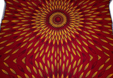 Load image into Gallery viewer, 6 Yards - African print fabric - Red / yellow sunburst - 100% cotton
