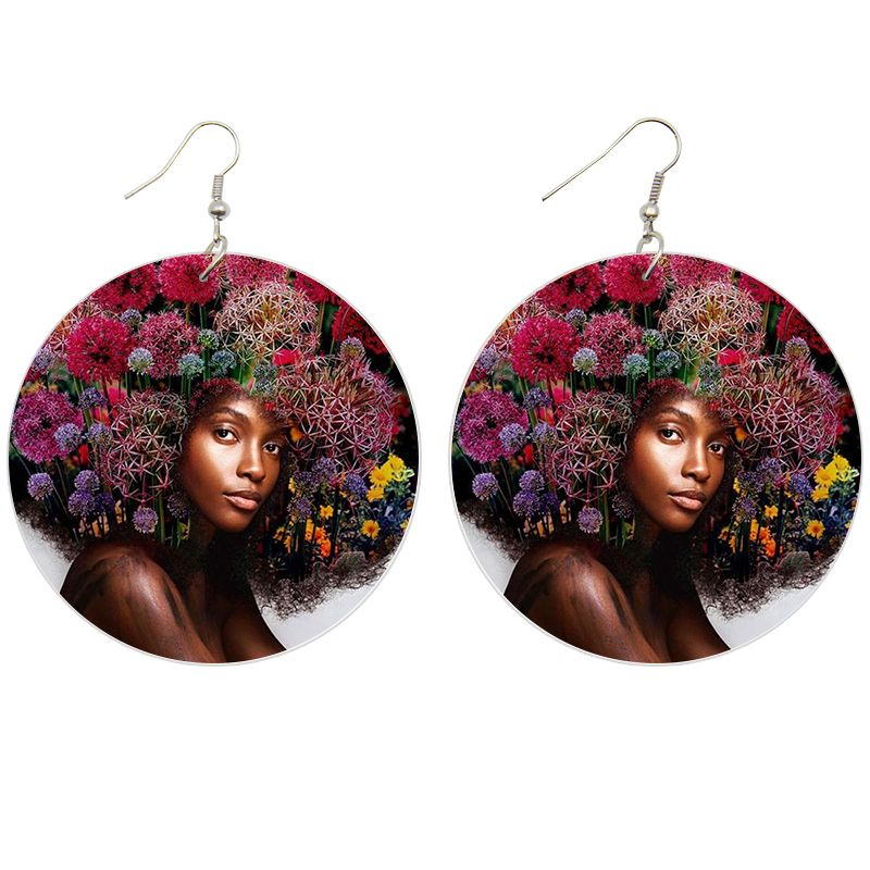 Von Afrika inspirierte Ohrringe | Afro-Blumenmädchen