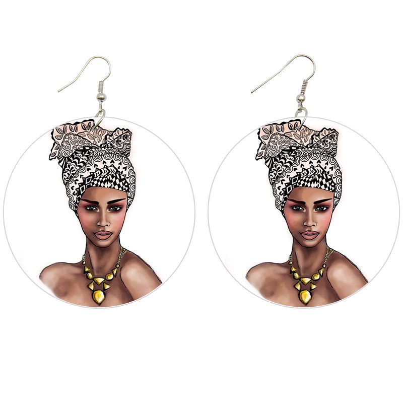 Boucles d'oreilles ethniques africaines | Femme turban