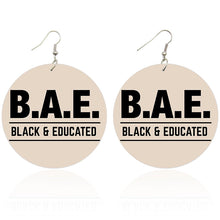 Load image into Gallery viewer, Black and Educated | African inspired earrings
