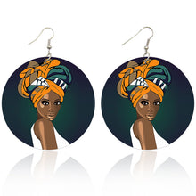 Load image into Gallery viewer, Headwrap girl | African inspired earrings
