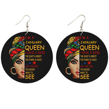 Load image into Gallery viewer, *birthdaymonth* queen (12 months) | African inspired earrings
