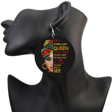 Lade das Bild in den Galerie-Viewer, *Geburtstagsmonat* Königin (12 Monate) | Afrikanisch inspirierte Ohrringe
