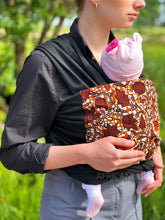 Load image into Gallery viewer, African Print Baby Carrier / Baby sling / baby wrap - Brown leaves
