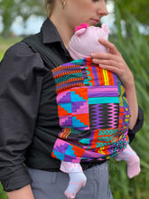 Load image into Gallery viewer, African Print Baby Carrier / Baby sling / baby wrap - Purple / Pink kente
