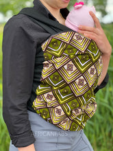 Load image into Gallery viewer, African Print Baby Carrier / Baby sling / baby wrap - Green / yellow
