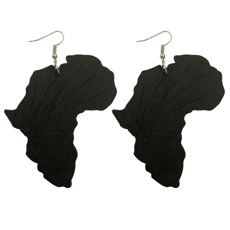 Black African continent | African inspired earrings