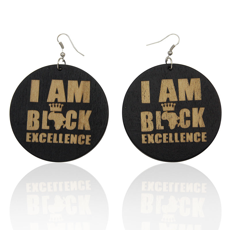 Ich bin Black Excellence | Afrikanisch inspirierte Ohrringe